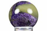 Polished Purple Charoite Sphere - Siberia #323494-1